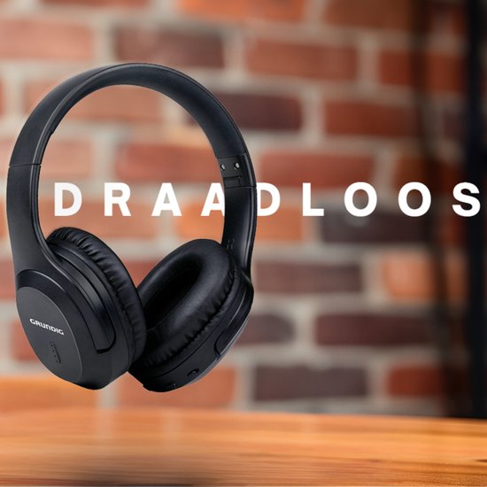 Grundig Bluetooth Headphones - Casque sans fil - Casque supra-auriculaire avec 40 heures d'autonomie de lecture - Casque sans fil avec microphone - Câble audio 3,5 mm et câble de chargement USB-C inclus.