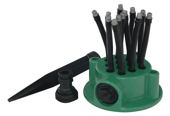 Kit d'arrosage Flexipoint de l'âne orange - Lot de 2 avec 24 buses flexibles - Irrigation efficace pour le jardin et l'herbe - Système d'arrosage