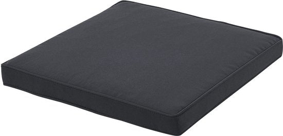 Chaise de jardin 2 pièces Kastos avec maille en corde - Gris - Coussin d'assise inclus