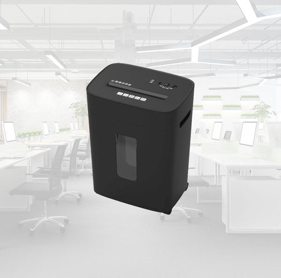 BRASQ Déchiqueteuse de papier avec corbeille noire - Déchiqueteuse de papier de 20 litres pour la maison et le bureau - Déchiqueteuse de cartes de crédit - P4 - 15 feuilles micro déchiquetées 4 x 38 mm