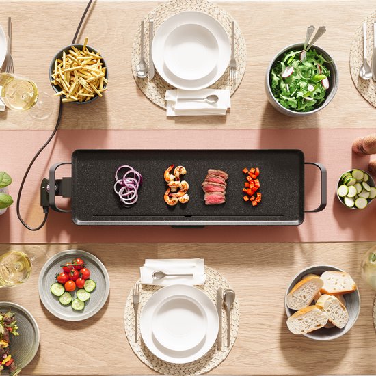 Tristar Griddle - BP-2668 - 1800W - Gourmet, Griddle L 70x23cm - 6-8 personnes