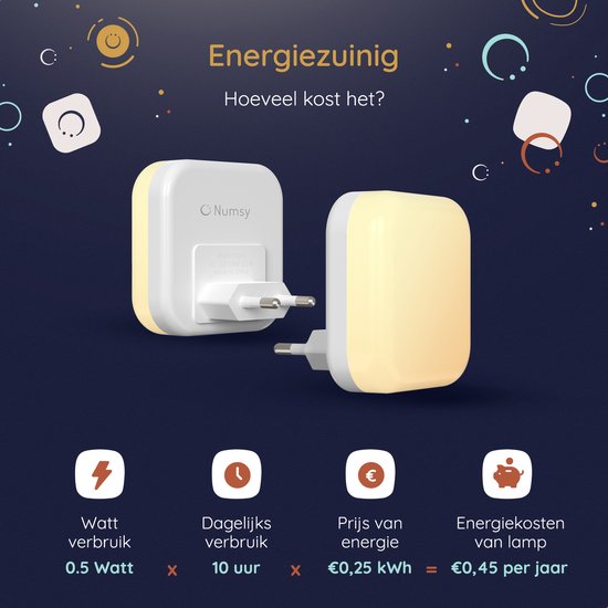 Numsy Baby Room Nightlight Socket - Détecteur automatique de lumière