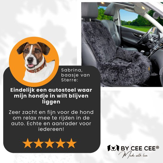 By Cee Cee Car Seat Dog Deluxe - Dog Basket Car With Safety Strap - Car Basket Dog - Dog Seat - Car Seat - Black - Passenger Seat