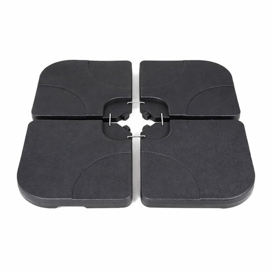 Ceruzo Parasol Tiles Set of 4 - Remplissable avec de l'eau ou du sable - Jusqu'à 80 kg - Pour Cross Base