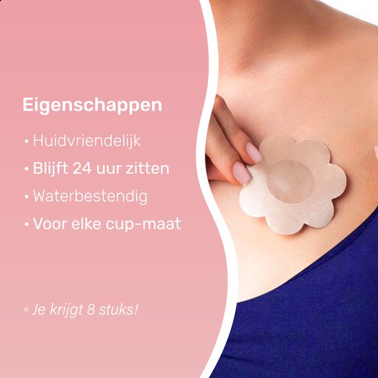 Couvre-mamelons doux et soyeux - 8 pièces - Mamelon - Autocollant - Sticker - Protecteur - Couvre - Soutien-gorge adhésif - Boob Tape