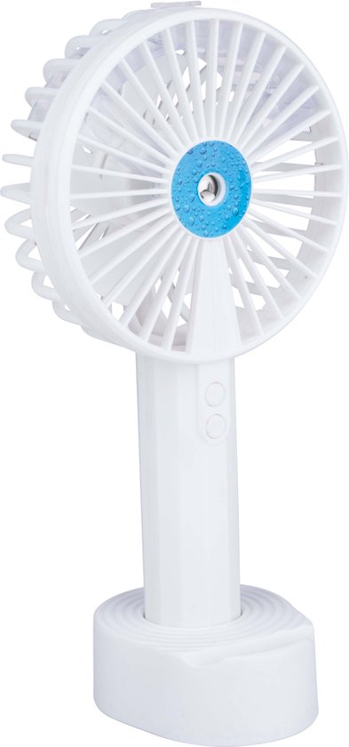 Lifetime Air Hand Fan - Ventilateur USB avec jet d'eau - 1200 mAh - Mini ventilateur avec jet d'eau - Blanc