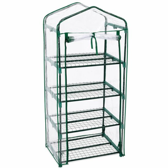 Ceruzo Serre 4 étages - 160 cm - Serre en polyéthylène - Serre de balcon