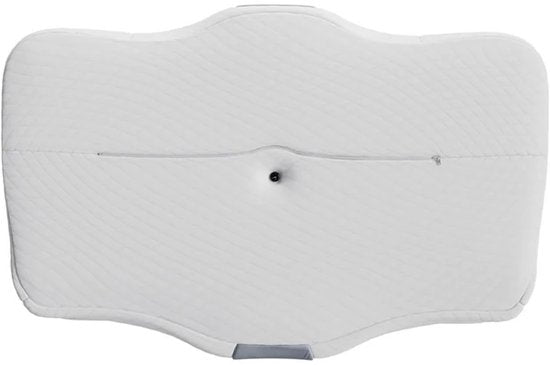 Oreiller de nuque - Mousse à mémoire de forme - Blanc / Gris - Lot de 2