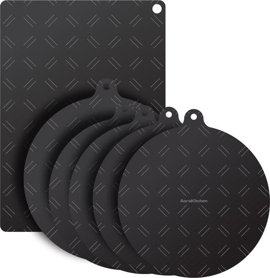 AoraKitchen Protège-induction - 6 pièces - jusqu'à 280 °C - Maniques - Protège maniques - Protège maniques
