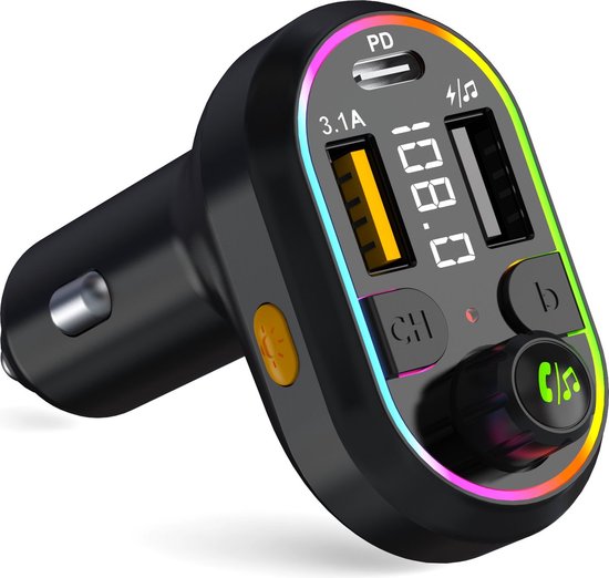 Serve Bluetooth Receiver Car - FM Transmitter - 25W Super-fast Charging - Car Car Charger USB-C Fast Charger
