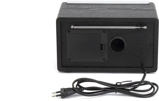 Denver Radio FM portable - Rétro - Alimentation par piles ou secteur - Radio de cuisine - AM - FM - TR63 - Noir