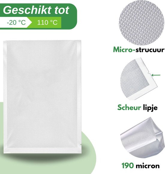 Vaive Sacs sous vide Food 30 x 40 - 100 pièces - Sacs sous vide - Sans BPA