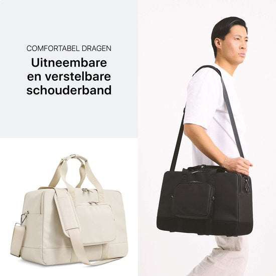 ONYX Underseater - Duffel bag 28L - Sac de voyage de luxe Bagage à main - Convient aux femmes et aux hommes - Sac de week-end Ivoire Blanc