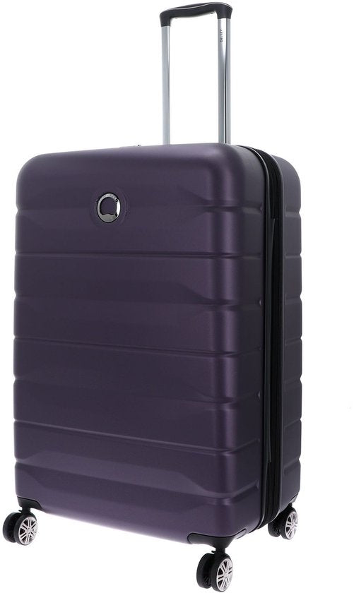 DELSEY PARIS Air Armour 4DR Suitcase Set - 3-Piece Expandable Hardcase Trolley Set with TSA Lock - 55/68/77 cm - Purple