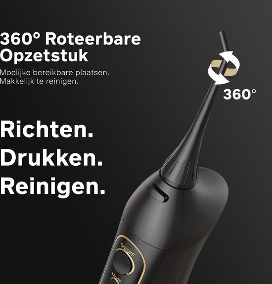 Bintoi® iSonic Black Series F600 - Fil dentaire - Appareils à fil dentaire - Irrigateur buccal