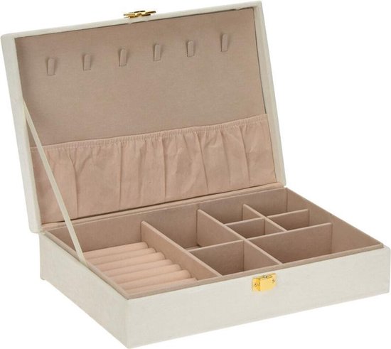 Boîte à bijoux - 28 x 19 x 7 cm - Blanc