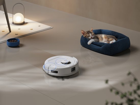 Ecovacs Deebot Mini Robot Aspirateur et Balai avec Petite Station Omni - Compact et Efficace