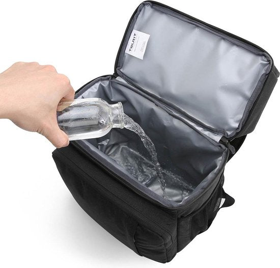 Sac à dos isotherme (28L) - Contient 16 canettes - Sac à lunch pour femmes et hommes - Noir