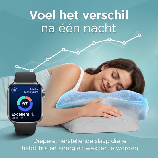 Oreiller en mousse à mémoire de forme CozySense® - Oreiller ergonomique en mousse à mémoire de forme - Oreiller papillon - Housse amovible et lavable - Dormeur sur le côté, sur le dos et sur le ventre