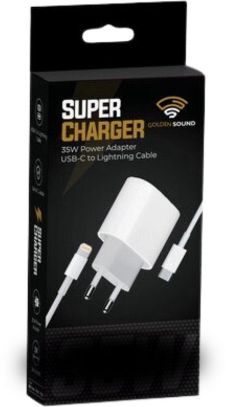 Golden Sound 20W Original Super Fast Charger - Charger - 2 Meter Charging Plug - Charger suitable for Lightning 14/13/12/11/Xr/Xs/Xs Max/8/8 Plus/ Pro