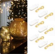 Guirlandes lumineuses Giftmas - 6x2M LED - Lumières - Blanc chaud - 72 heures d'autonomie - Décorations de Noël pour l'intérieur et l'extérieur - Lumières de Noël