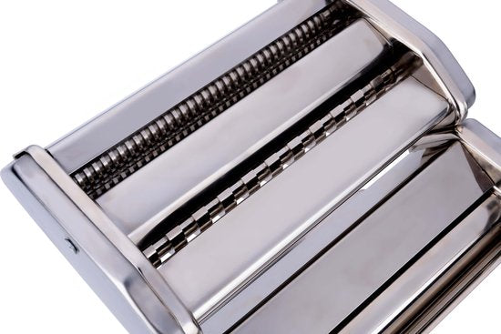 alpina Pasta maker Manual - acier inoxydable - pince de table - Spaghetti, Ravioli, Lasagne