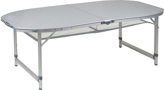 Bo-Camp - Table - Premium - Ovale - Modèle valise - 150x80 cm