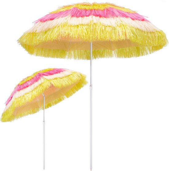 Kingsleeve Parasol Hawaii 160 cm - Inclinaison réglable - Multicolore