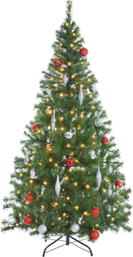 Sapin de Noël artificiel Casaria - 140cm Lumières de Noël 100 LEDS - Vert
