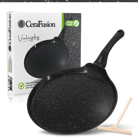 Poêle à crêpes CeraFusion - Induction - 24cm - Revêtement antiadhésif - Noir