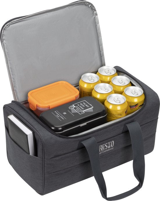 Sac Isotherme - Resto - 19L - Résistant à l'eau - Sangle de transport - Gris foncé