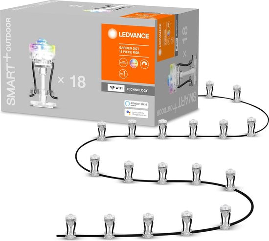 LEDVANCE Luminaire de jardin mince LED : pour sol, SMART+ GARDEN DOT MULTICOLOR / 4 W, 22-...24- V, angle de rayonnement : 33, RGB, matériau du corps : polycarbonate (PC), IP65