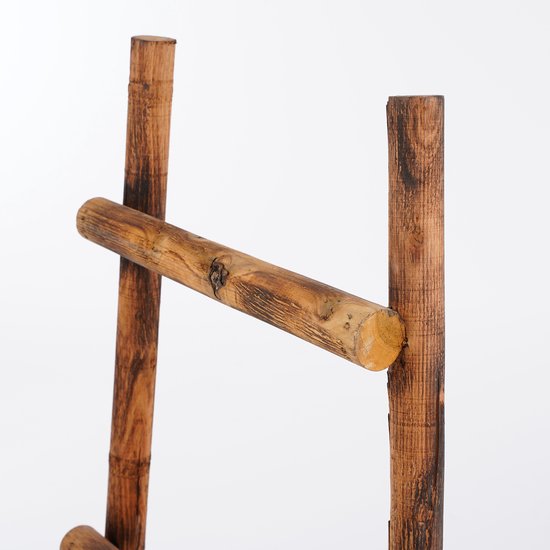 House of Seasons Ladder Rack - L29 x L49 x H119 cm - Bois de peuplier - Marron