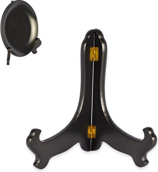 Luft Présentoir à assiettes en bois - Assiettes jusqu'à 27 cm de haut - Design élégant - Présentoir à assiettes - Porte-assiettes - Pour assiettes décoratives - Présentoir à livres - Porte-assiettes - Porte-assiettes