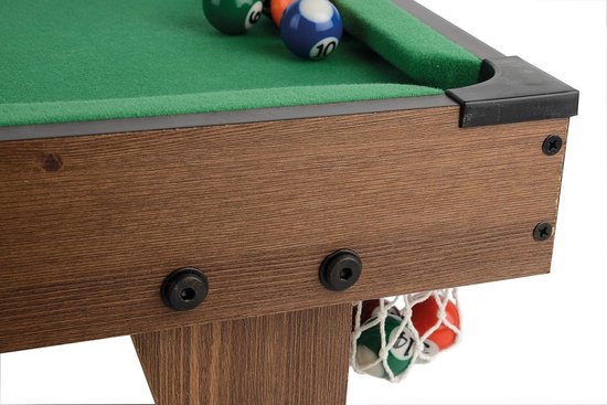 Toyrific Table de billard 27 pouces marron 20 pièces