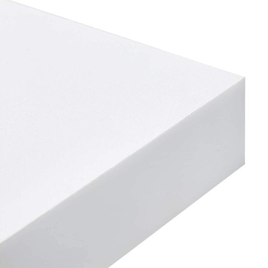 Rootz Wall Regal - Etagère murale - Rangement flottant - Organisateur monté - Rebord décoratif - Présentoir - Blanc - 40x5x25 cm