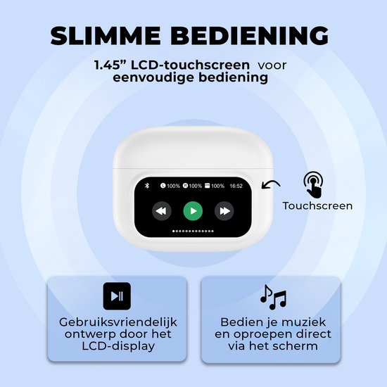Écouteurs sans fil Denver Bluetooth - ANC (Active Noise Canceling) - Écouteurs - Écran tactile - TWD305