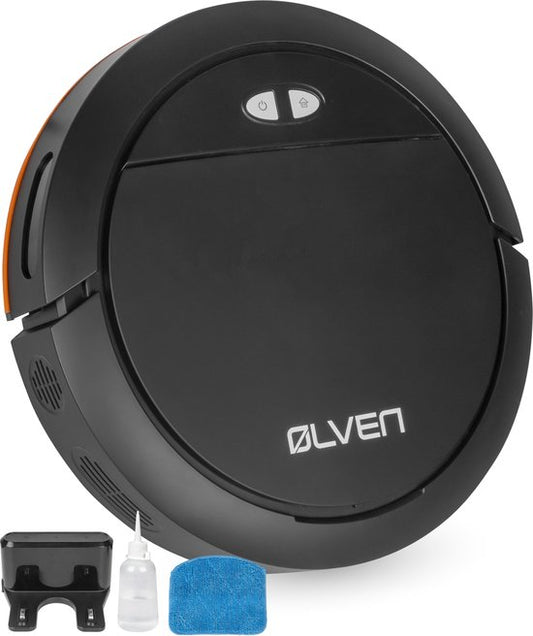 Ølven Robot aspirateur avec fonction balayage - App - Station de recharge - Convient aux animaux domestiques - Robot balayeur
