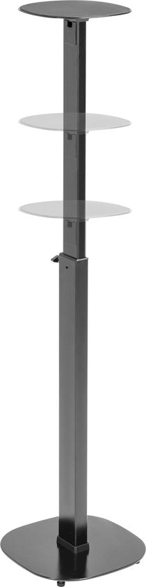 Support pour haut-parleur - VDD Gaming - Support universel au sol - Réglable en hauteur jusqu'à 117 cm avec gestion des câbles - Noir
