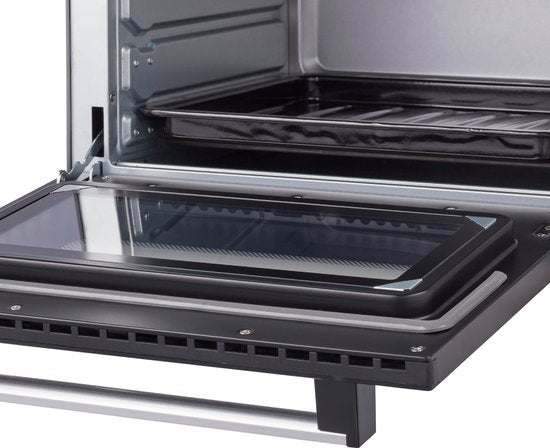 Tomado TEO3000S - Four posable - 30 litres - 1600 watts - Air chaud - 3 niveaux d'encastrement - Argent