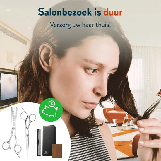 Kit de Coiffure Complet - 5 Pièces - Ciseaux de Coiffeur Droitiers - Ciseaux à Effiler Coiffeur - Hair Scissors - Ciseaux Effileurs - Ensemble de Ciseaux de Coiffure