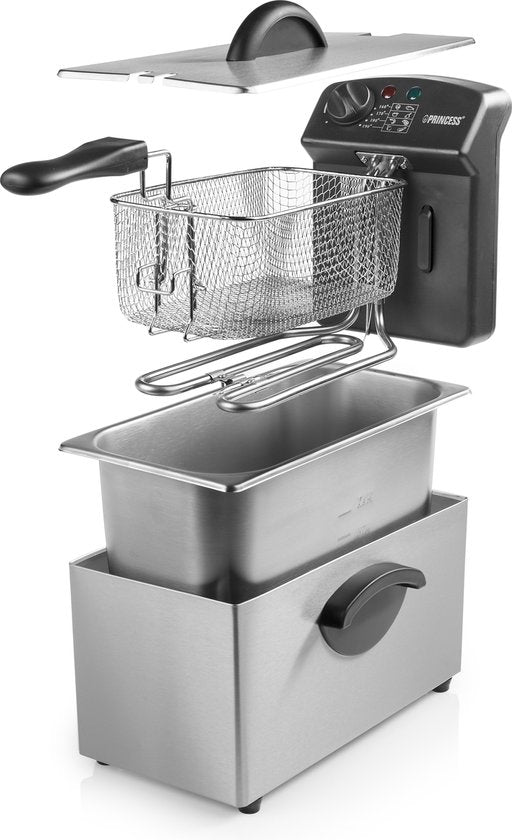 Friteuse 3 litres - Princess 182626 Family Castel friteuse 3 litres - Zone froide - Capacité 3 litres - friteuse Princess - 2000W