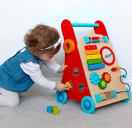 Nûby - Marcheur interactif en bois - Jouet éducatif pour bébé - 10m+.