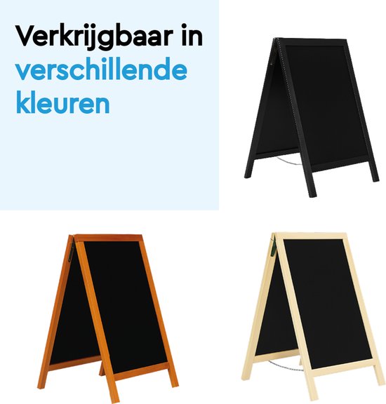BRASQ Chalkboard Blank - 55x 85 CM - Tableau noir - Enseigne publicitaire - Enseigne de trottoir - Double face - pour l'intérieur et l'extérieur - Hospitality