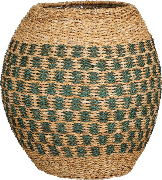 Mica Decorations Panier Billy pour plantes - H52 x Ø47 cm - Seagrass - Vert