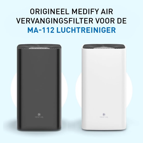 Medify Air MA-112 Replacement Filter - HEPA Filter H13 - 1 Set Replacement with 2 Air Filters - Activated Carbon - Air Purification