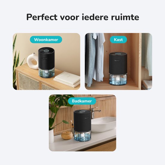 Déshumidificateur Bloomfold - Compact 700ML - 250ML par jour - pour chambre à coucher, salon et salle de bain