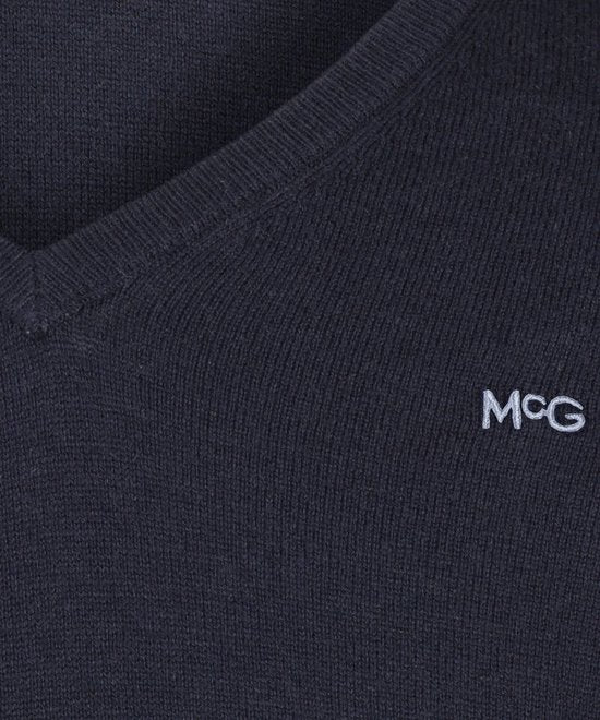 McGregor Sweater V-neck Sweater Mm999 1201 01 2100 Navy Blue Hommes Taille - XL