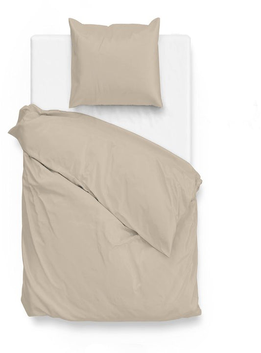 ZoHome Satinado Housse de couette - Single - 140x200/220 cm - Forest Sand