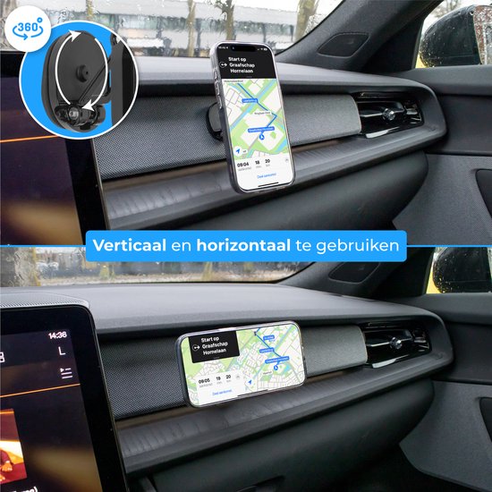 Nuvance Phone Holders Car Magnetic - Mobile Phone Holder Car - Phone Holder - Magnet - Fold-out
